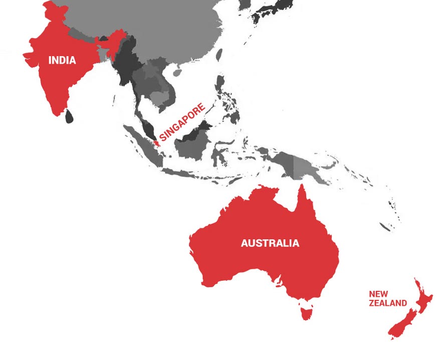 SIS Group Global Footprints Map